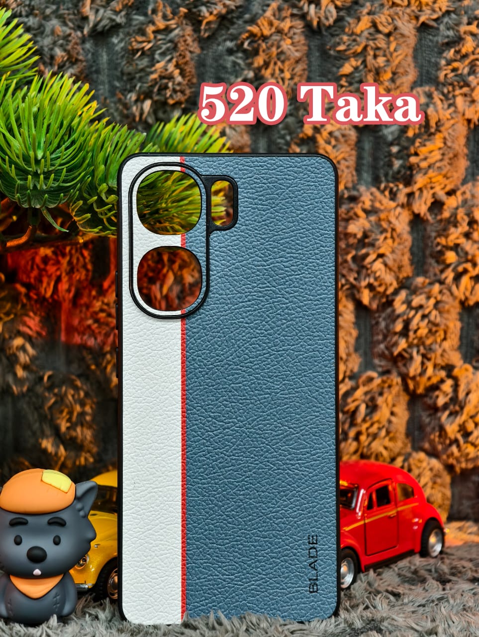 Leather Texture Half Colour Back Cover For Neo 9